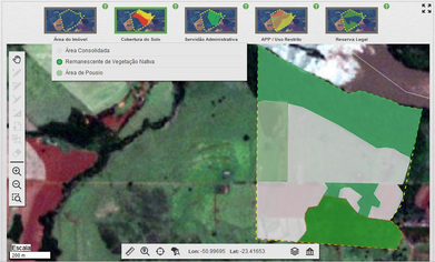 Mapa de área de reserva legal em Realeza